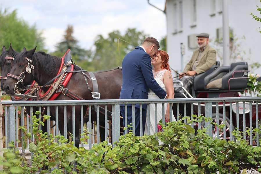 Shooting mit Hochzeitskutsche